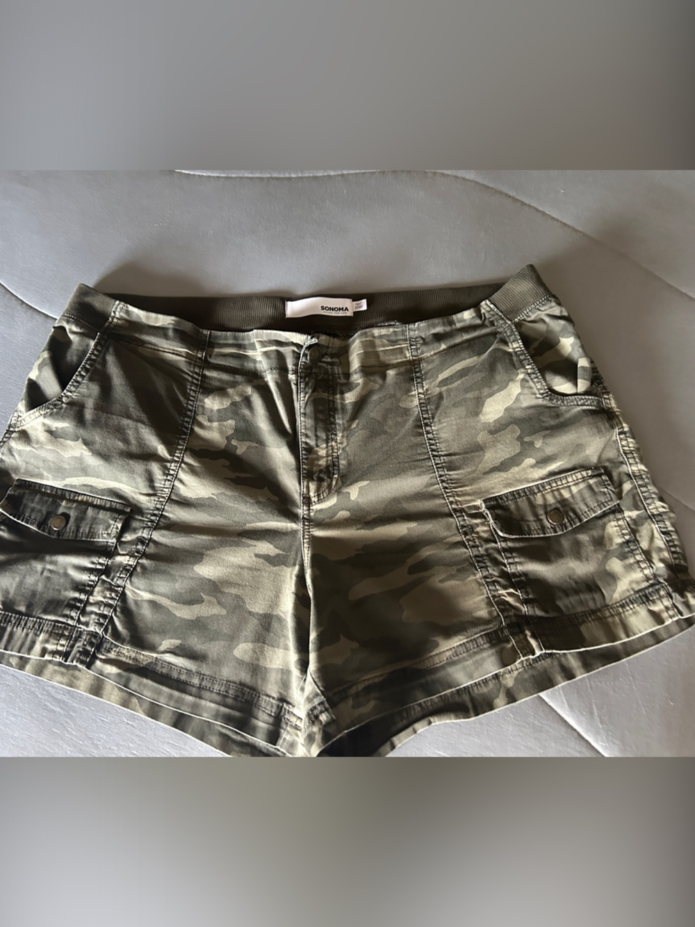 Sonoma Olive Green Camo Cargo Shorts